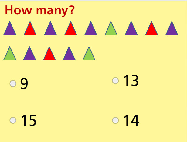 Count to 20 Math Test