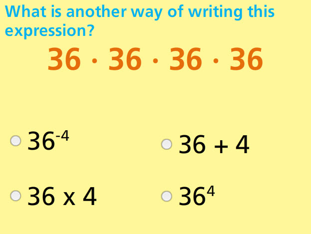 Exponents Math Test